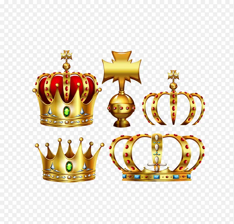 矢量金色国王皇冠装饰
