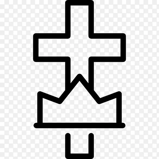 十字架和皇冠图标