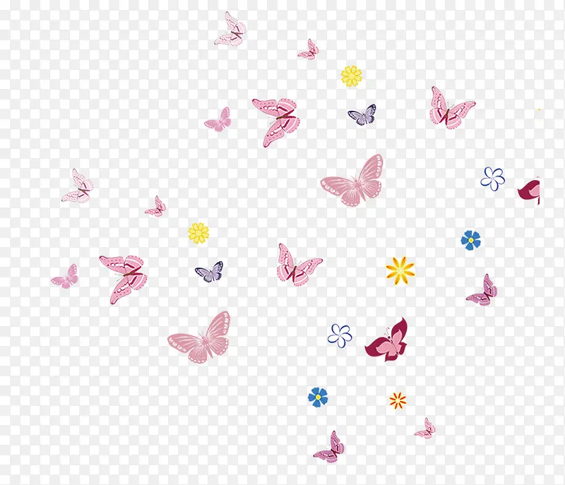 小清新手绘卡通装饰蝴蝶