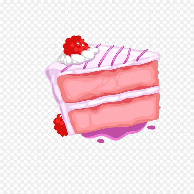 粉色卡通手绘蛋糕甜品