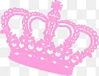 粉色手绘婚礼皇冠