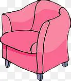 卡通粉色沙发