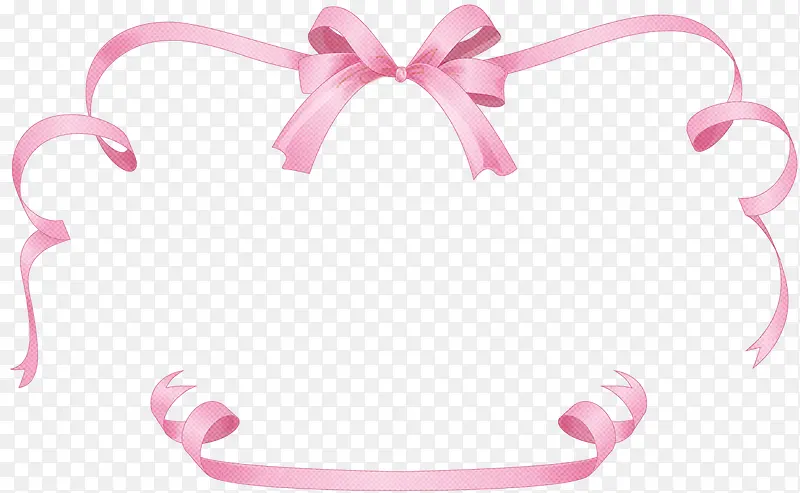 粉色蝴蝶结丝带背景边框
