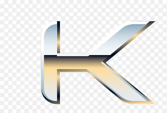 金属质感字母K