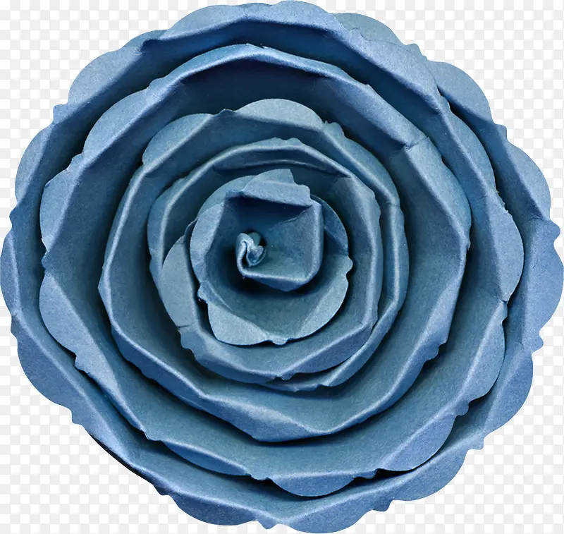 蓝色折叠花朵