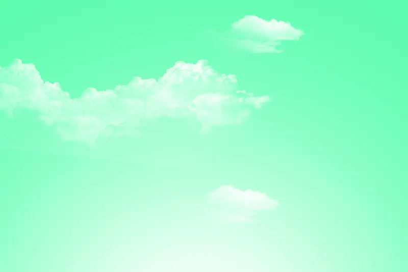 绿色天空白云海报