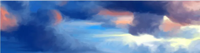 创意卡通风格天空云朵AI背景