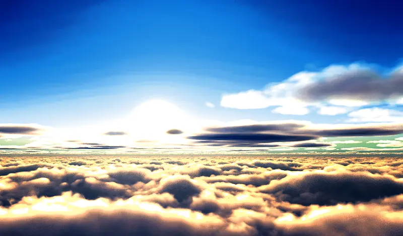 天空白云环境渲染效果摄影