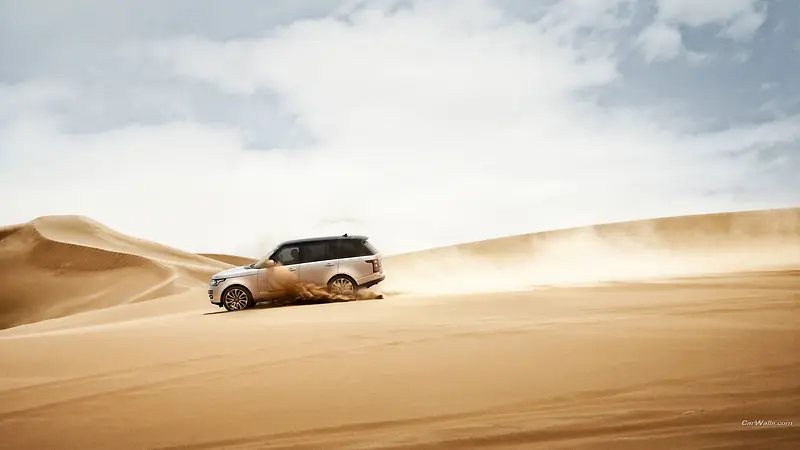沙漠汽车天空背景高清素材