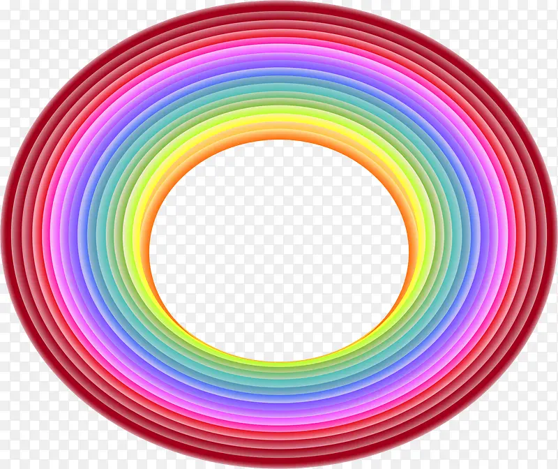 矢量手绘彩虹圆圈