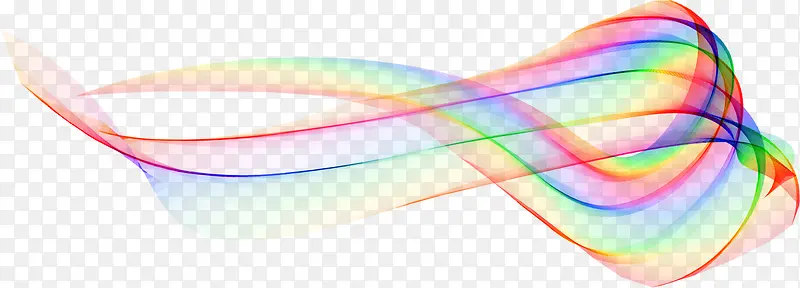 彩虹色科技线条