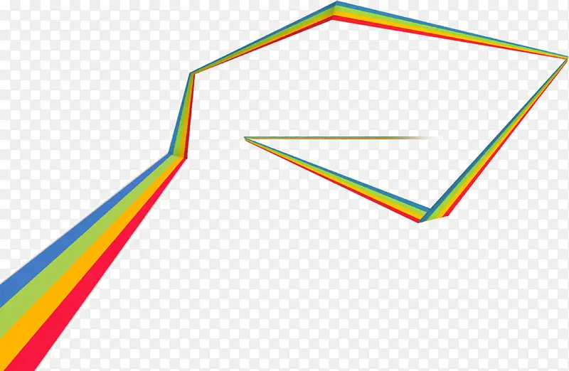彩色彩虹不规则几何图形