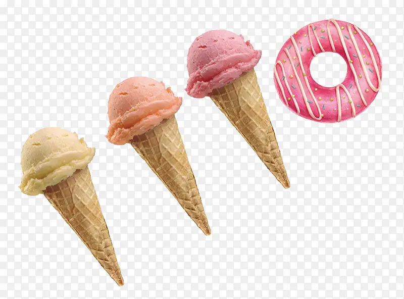 冰淇淋和甜甜圈