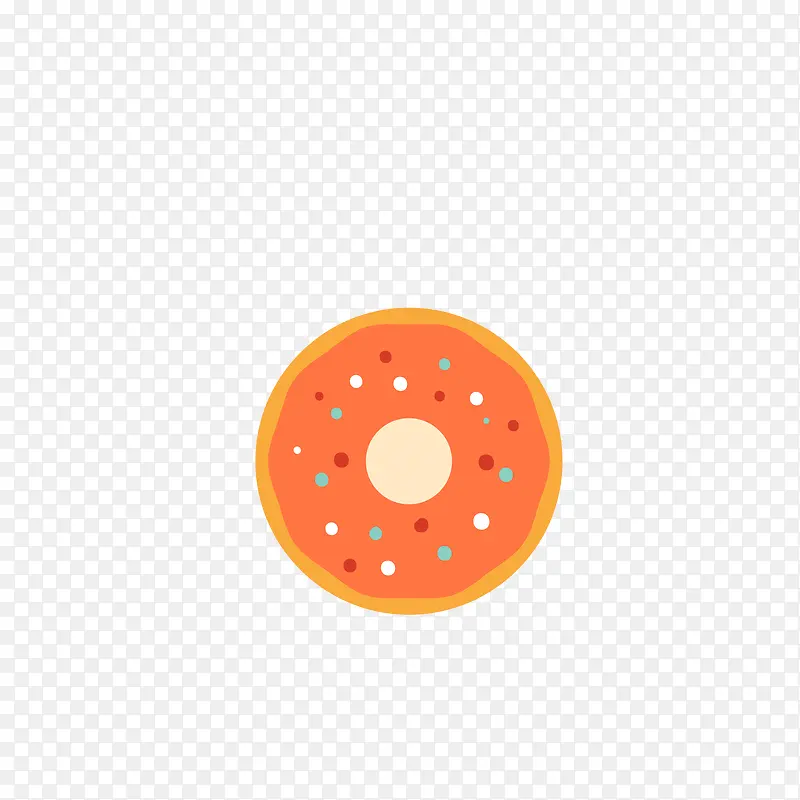 甜甜圈橘色