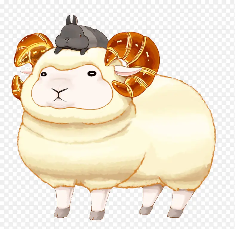 牛角包羊