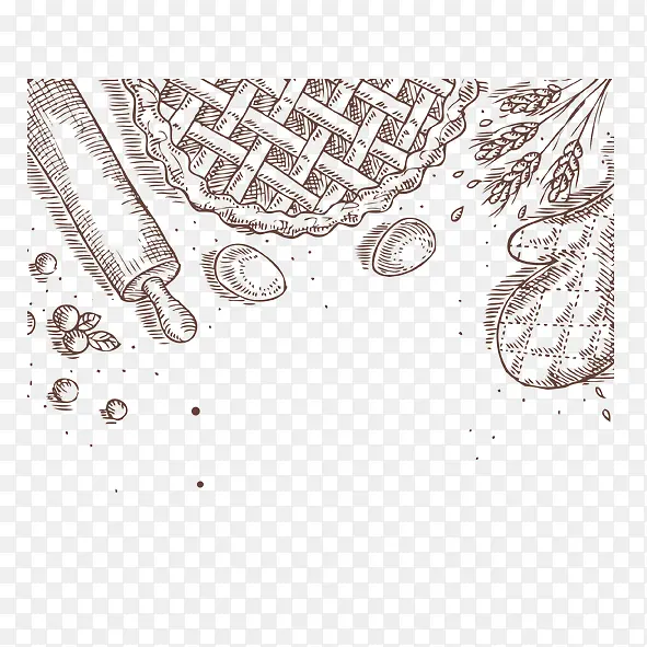 卡通手绘面包