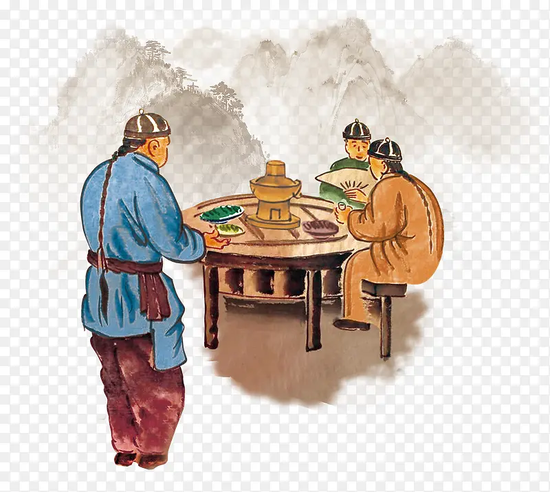 古代餐桌装饰