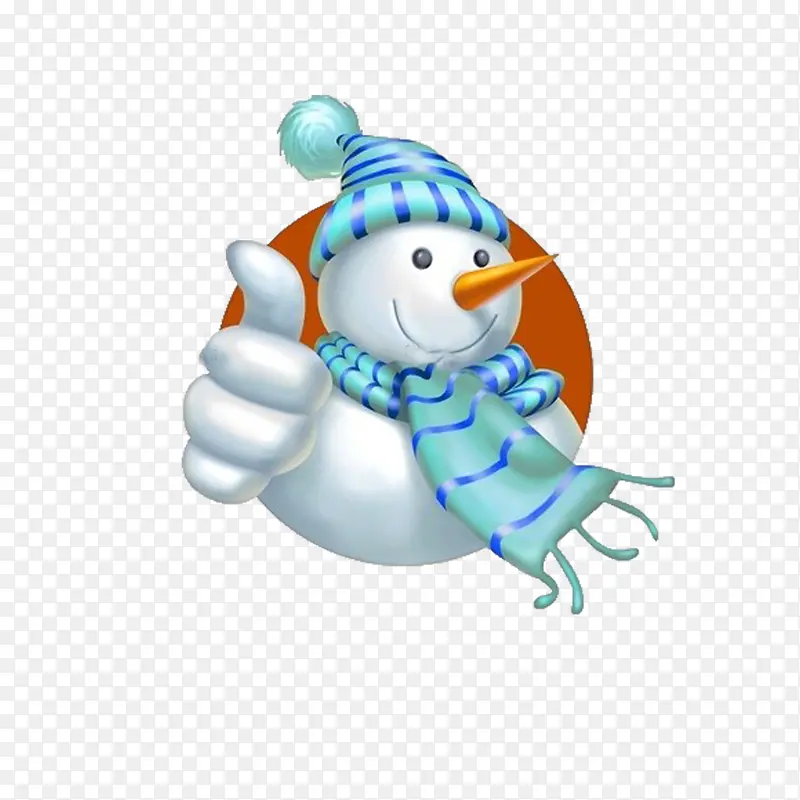 雪人卡通雪人大拇指雪人