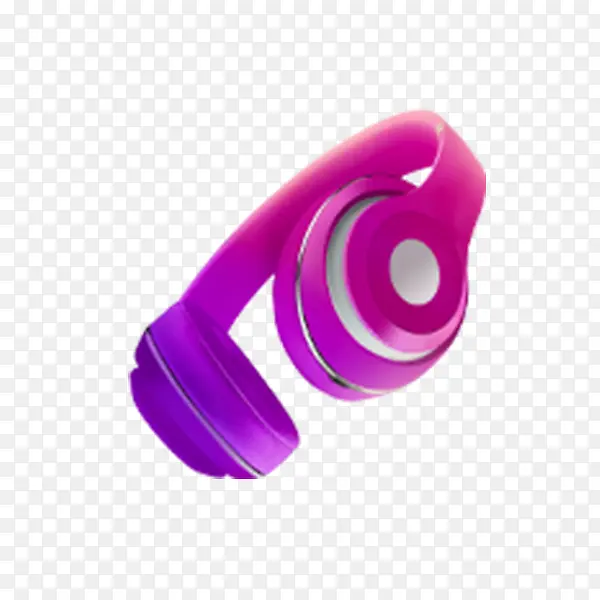 科技感紫色耳机