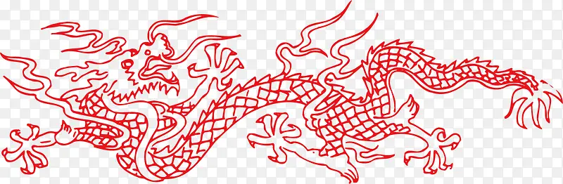 龙 红色 装饰 中国风