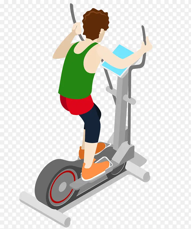 卡通手绘运动健身跑步人物形象