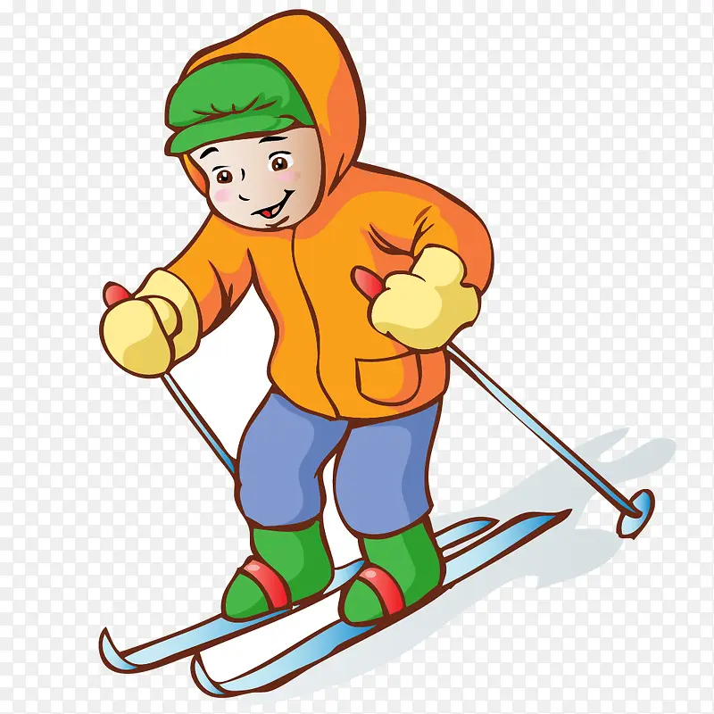 滑雪男孩