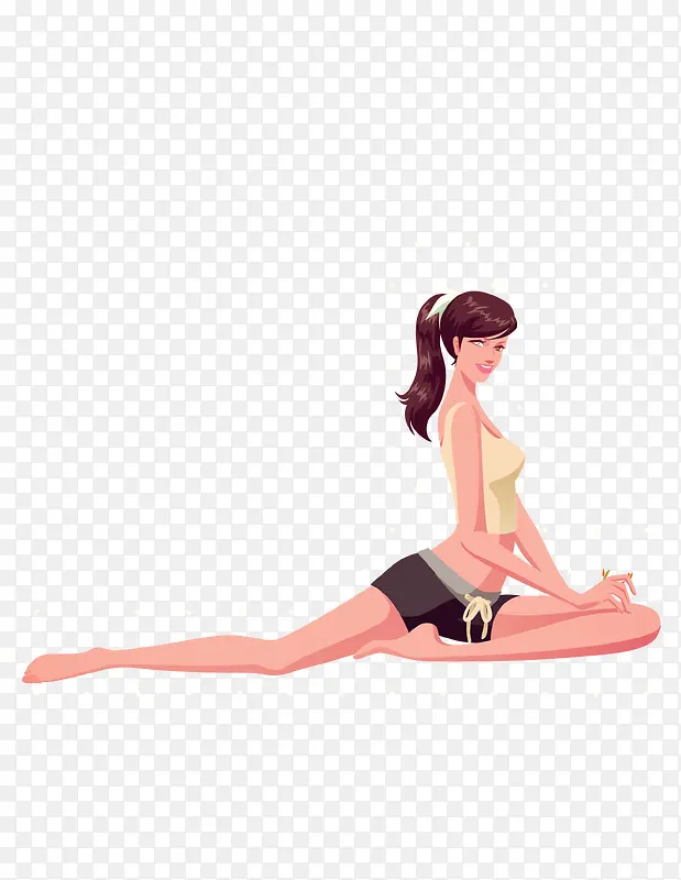 矢量瑜伽女性
