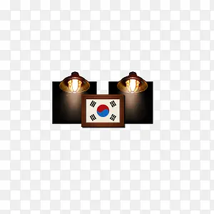 韩国国旗韩式矢量图
