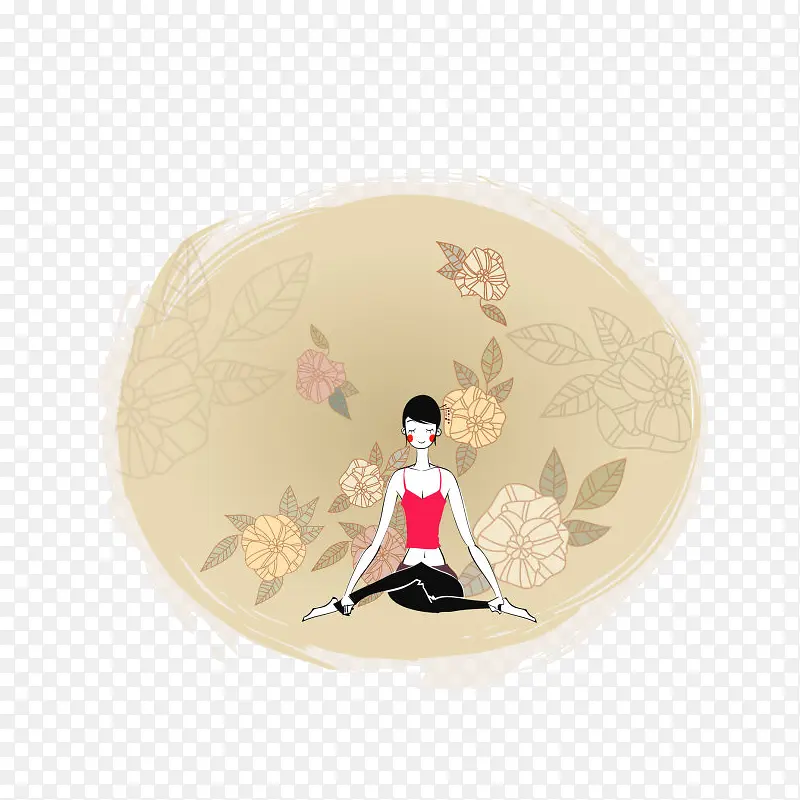 韩国瑜伽插画二
