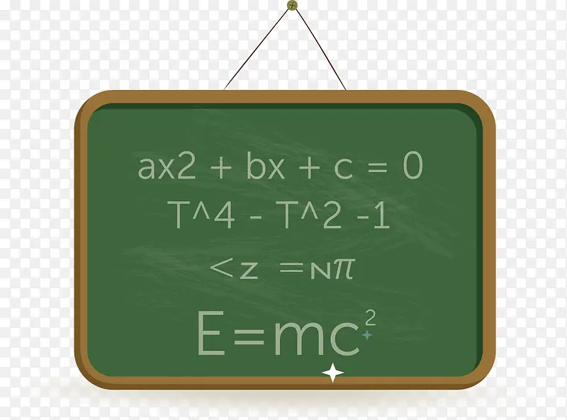 数学方程式小黑板矢量图