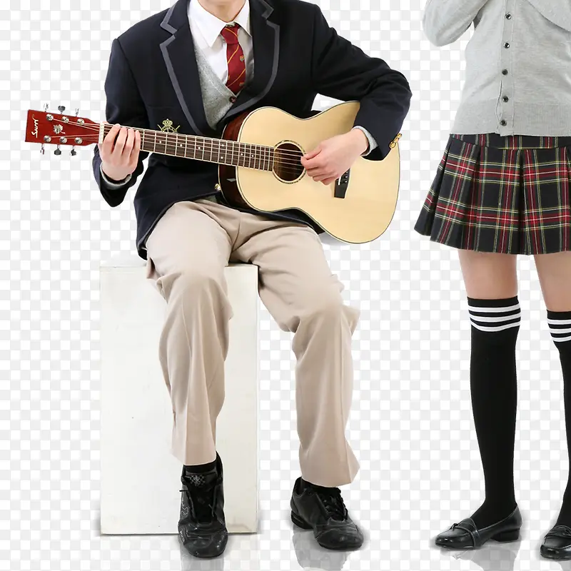 学生弹吉他