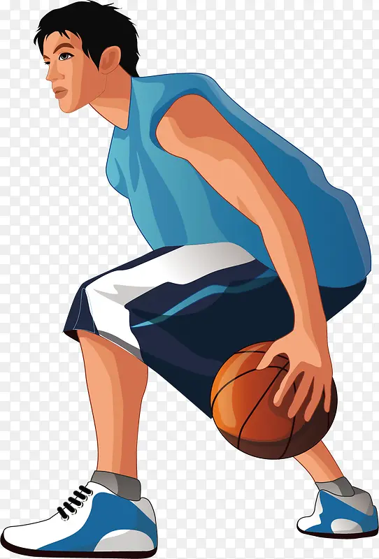 卡通篮球运动员
