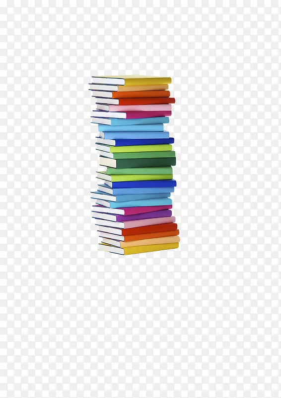 彩色书本堆积