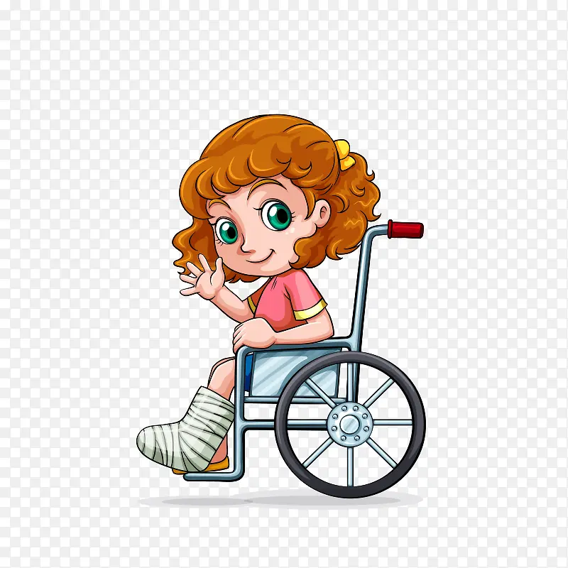 坐轮椅的小女孩