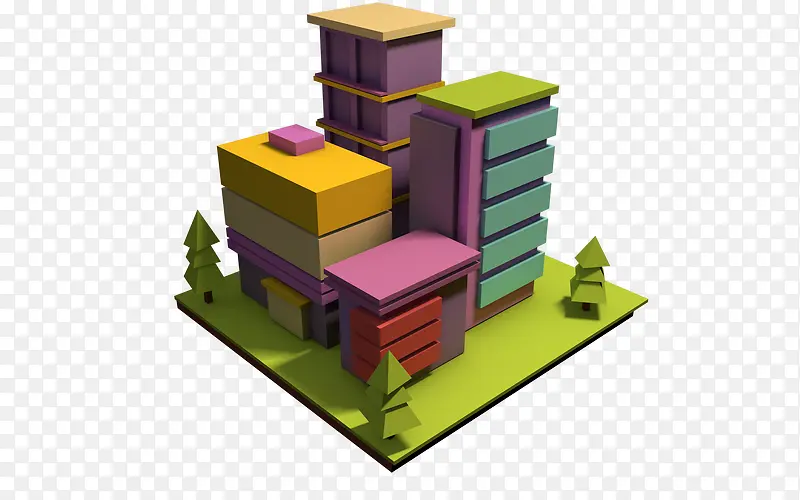 彩色房屋模型