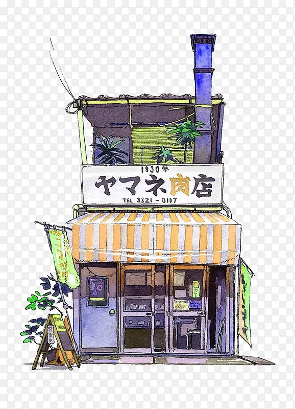 水彩建筑