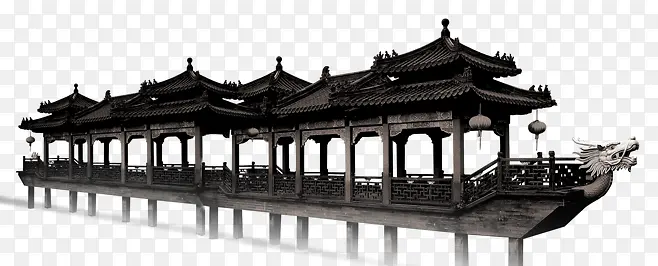 水墨风格建筑房屋PNG图片素材下载_图片编号qjkkmgrn-免抠素材网