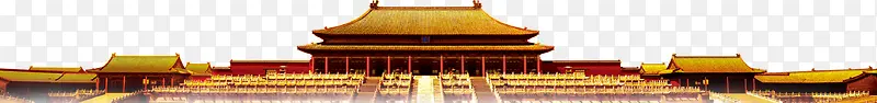 黄色中国风建筑房屋