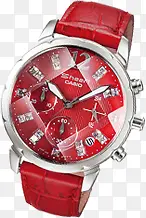 红色时尚新款女式手表