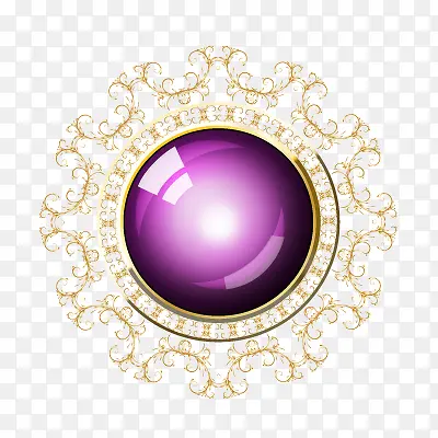 宝石紫色宝石装饰
