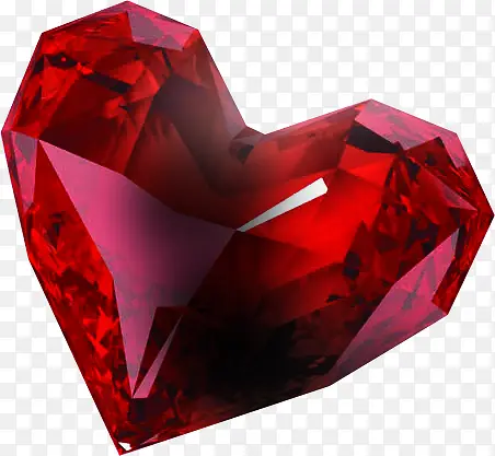 创意合成鲜艳的情人节礼物红宝石