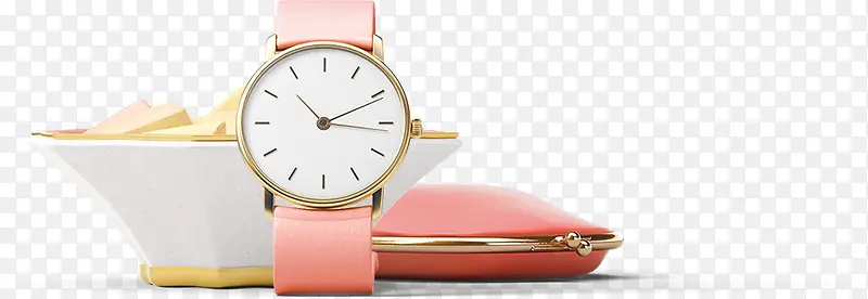 粉色女式手表腕表