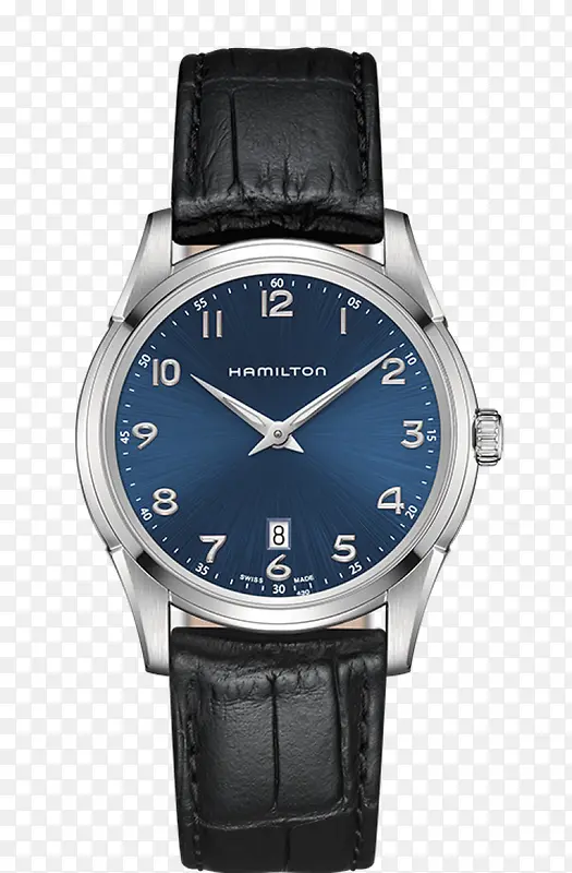 蓝色汉米尔顿腕表手表机械男表