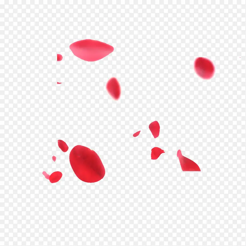 红色花瓣飘落浪漫清晰