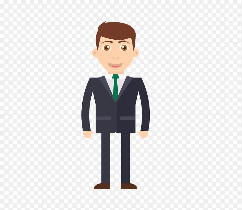 笔直的商务男士矢量素材