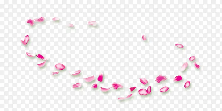 粉红花瓣飘落