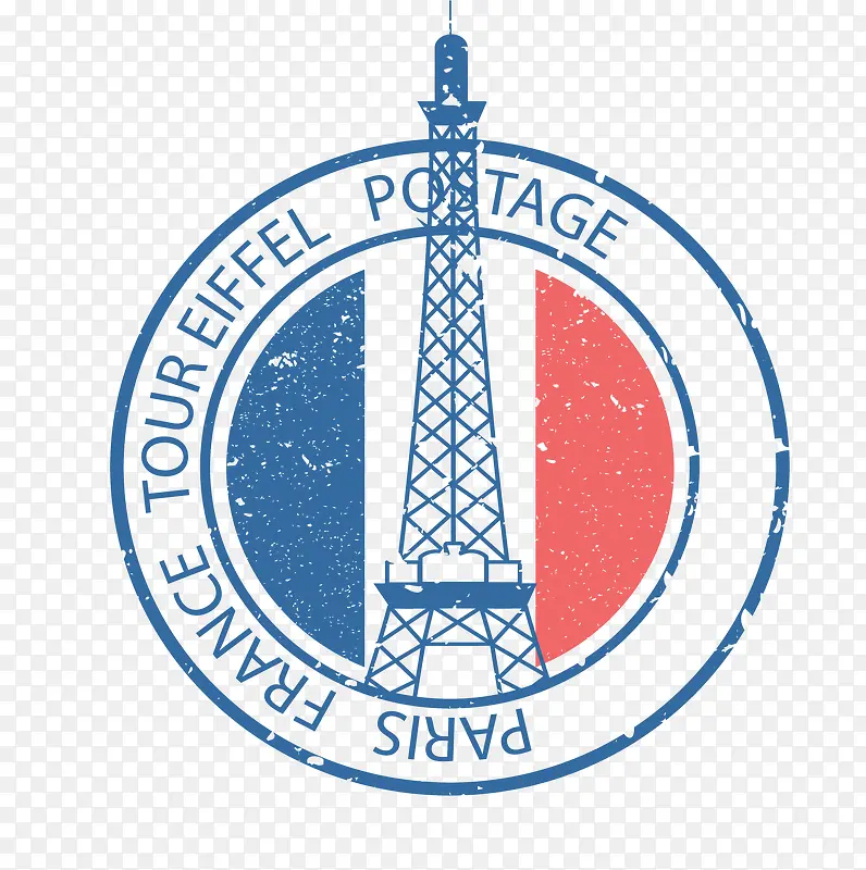 法国巴黎铁塔邮戳