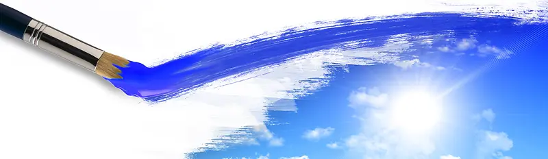 手绘卡通蓝天白云创意设计背景大图