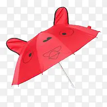 卡通红色伞
