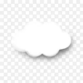 白色卡通白云云朵